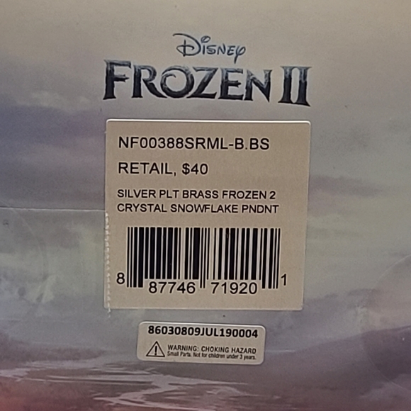 NWT Disney's Frozen II Snowflake Silver Plated Necklace - Picture 5 of 5